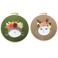 猫の刺繍BYKARTE バイカルテ 猫の刺繍（黒猫） / How to embroidery a cat . - YouTube